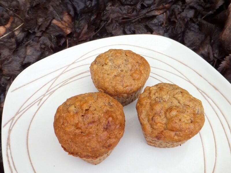 Banana and oat muffins