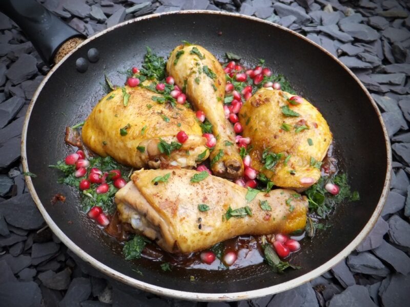 Moroccan chicken with pomegranate