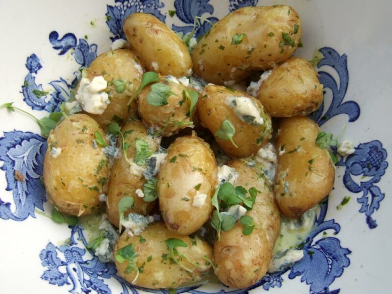 New potato salad with stilton