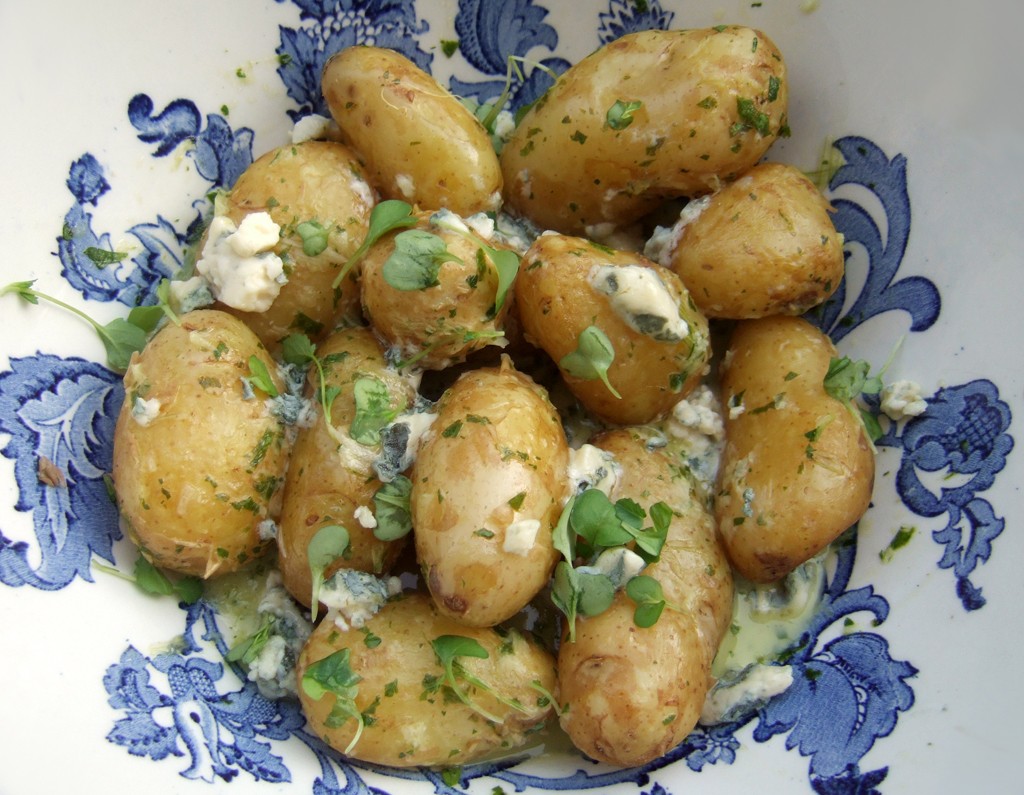 New potato salad with stilton