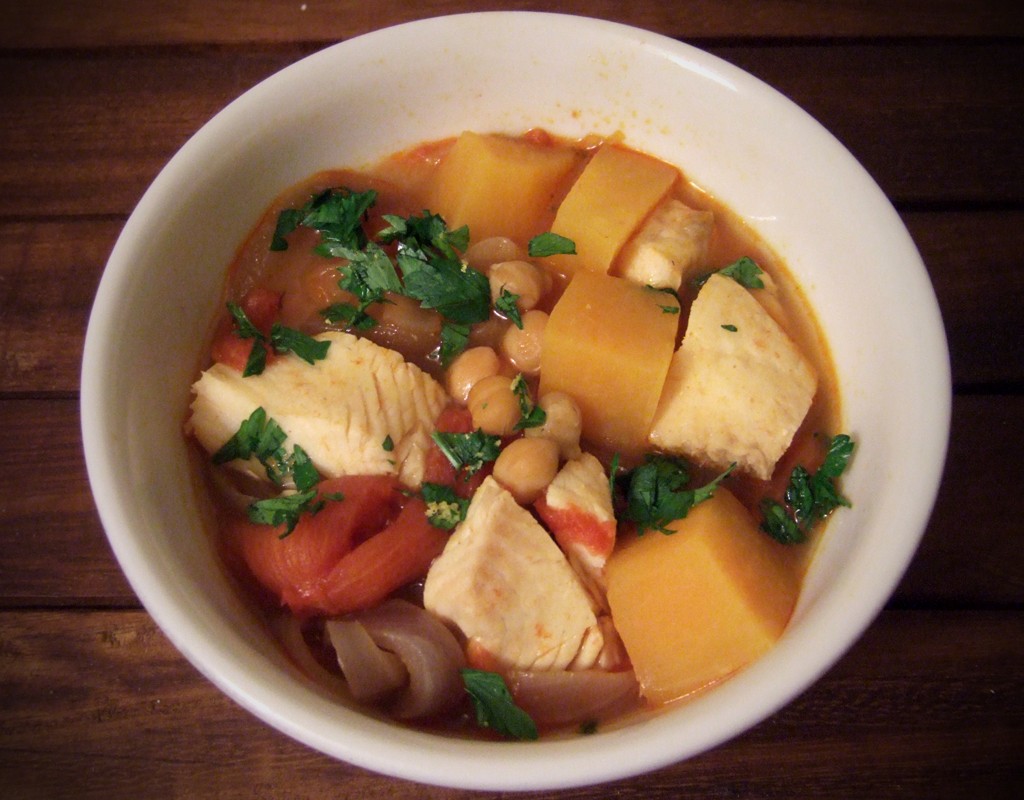 Spanish fish stew with sweet potatoes