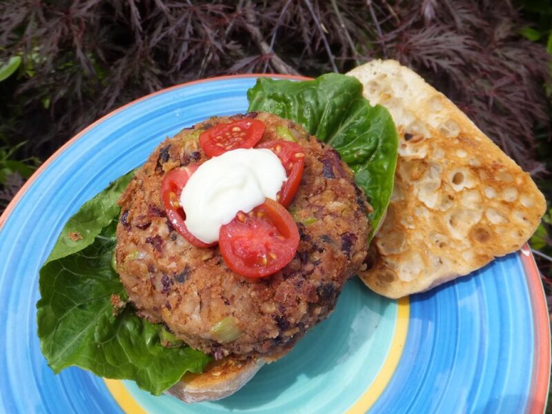 Vegan bean burger