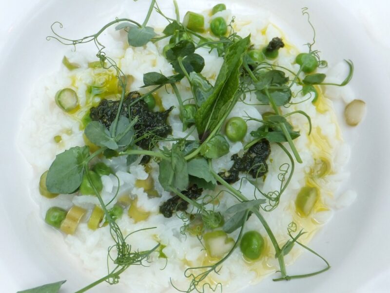 Pea risotto