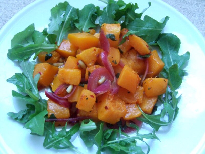 Roasted butternut squash salad