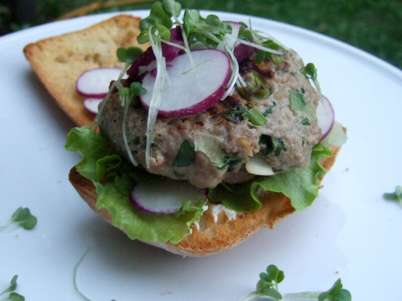 Thai-style pork burger