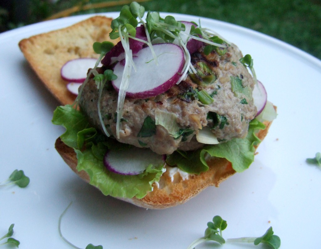 Thai-style pork burger