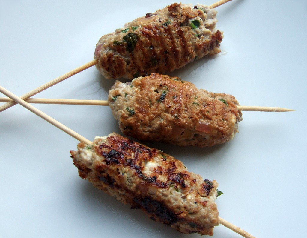 Turkey and feta koftas