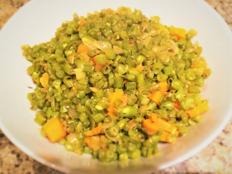 Indian beans and carrot fry