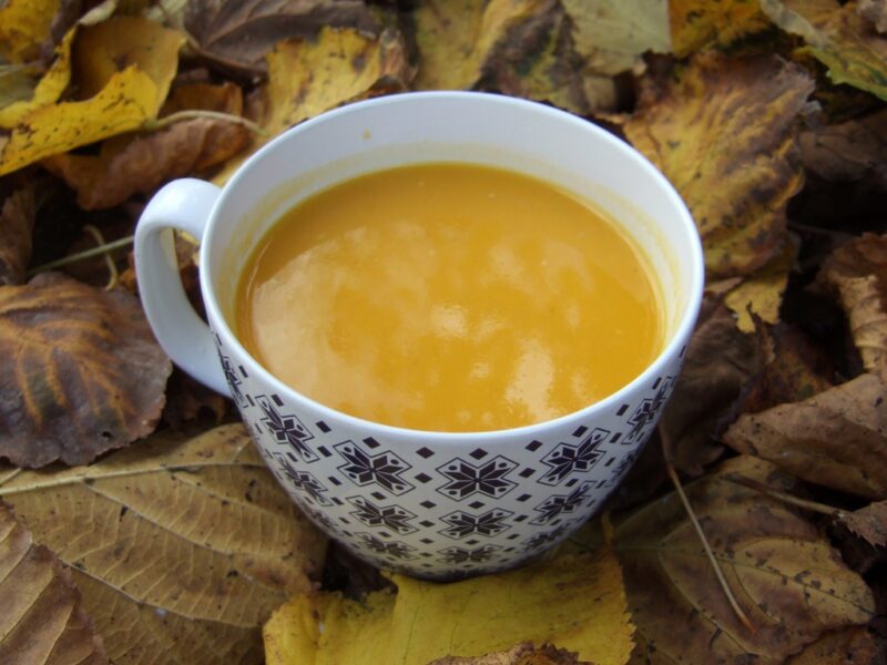 Spiced squash and apple soup with cider