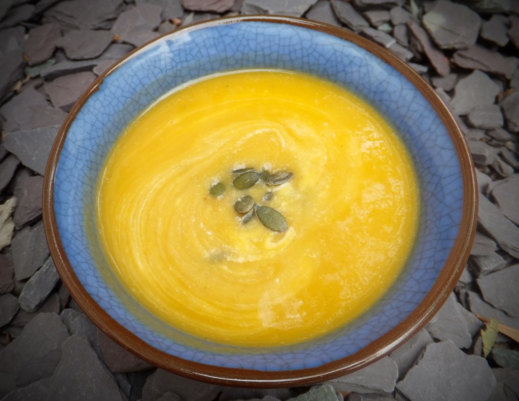 Roasted butternut squash and apple soup