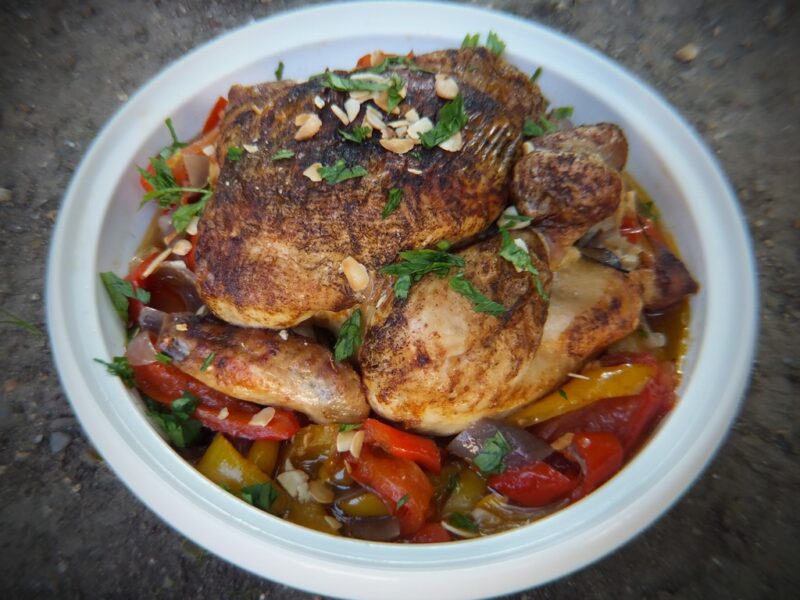 Spanish style roast chicken