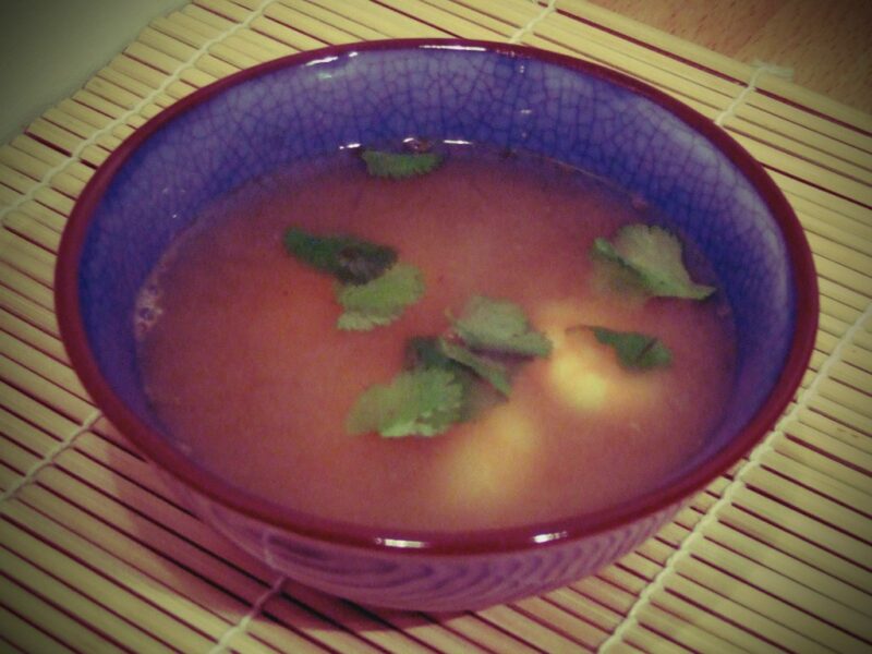 Simple thai prawn soup