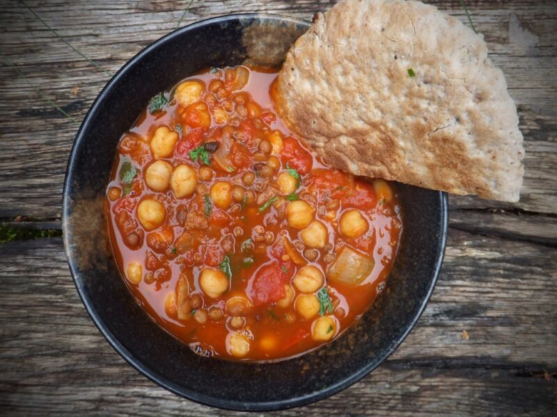 Moroccan lentil and chickpea soup