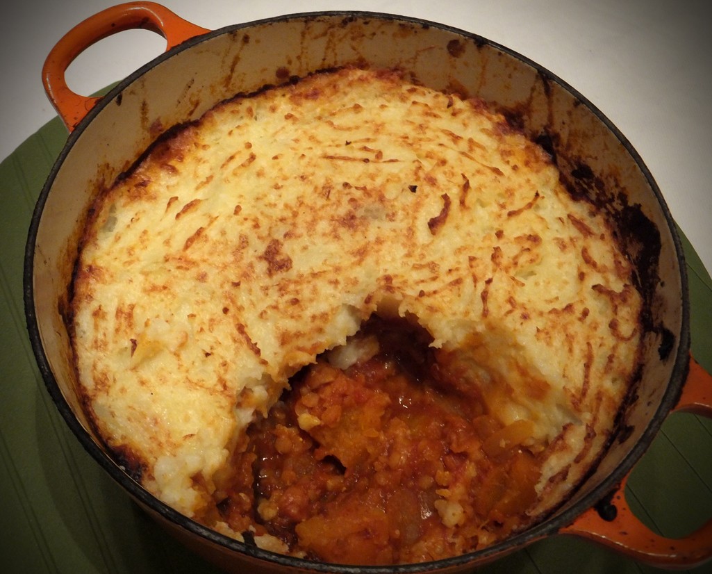 Spiced Lentil & squash bake