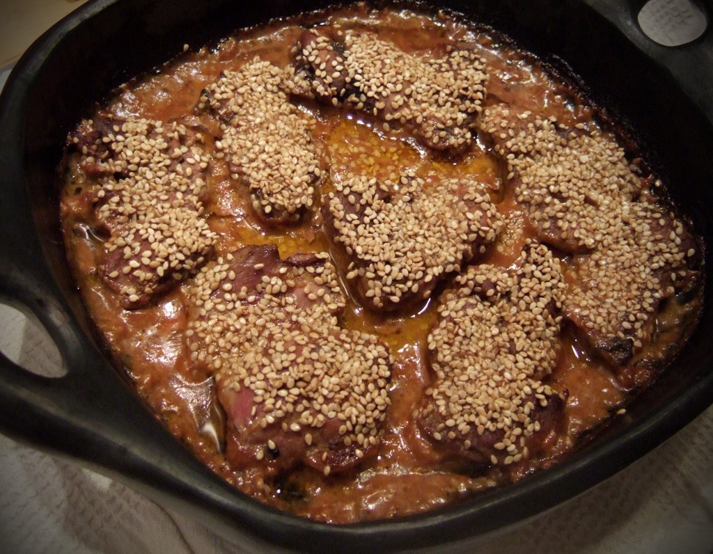 Pheasant thighs in mustard sauce