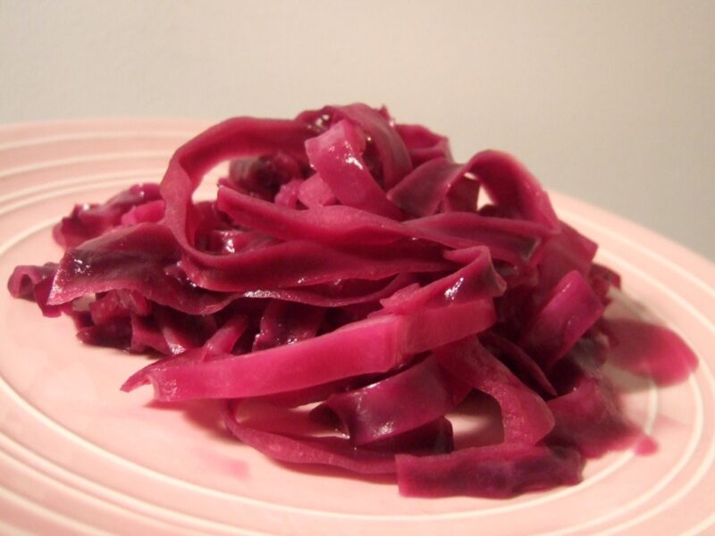 Simple braised red cabbage