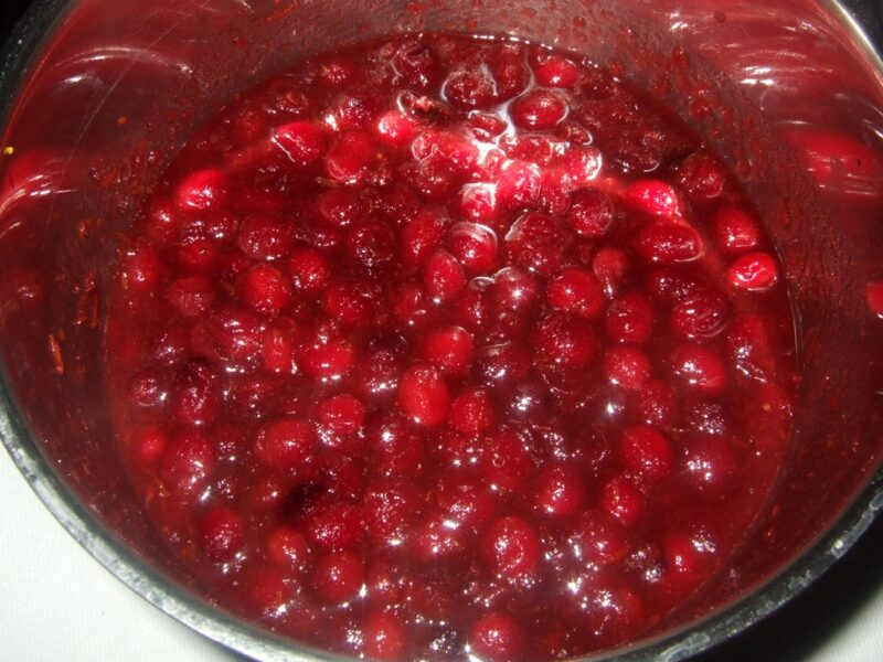 Cranberry Sauce with port and orange