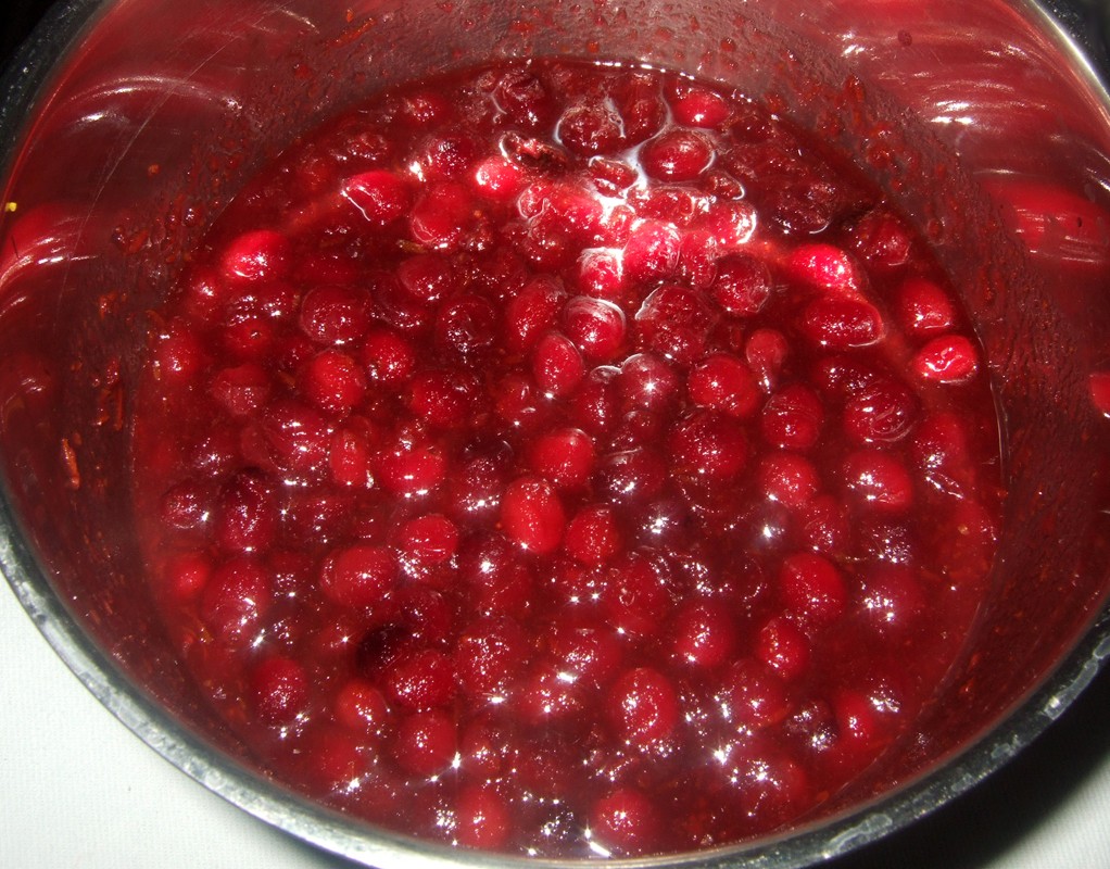 Cranberry Sauce with port and orange