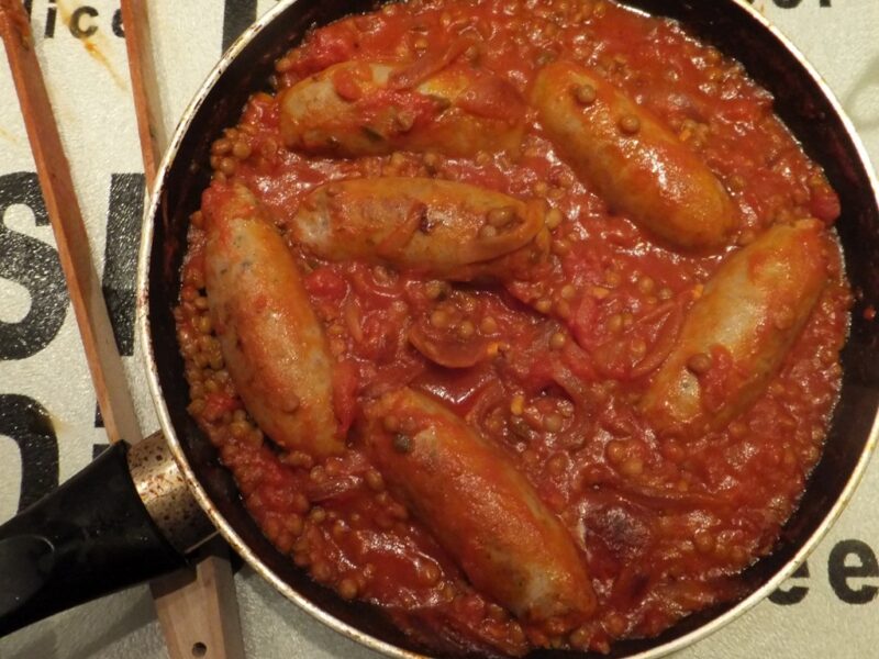 Sausage & lentil one-pot