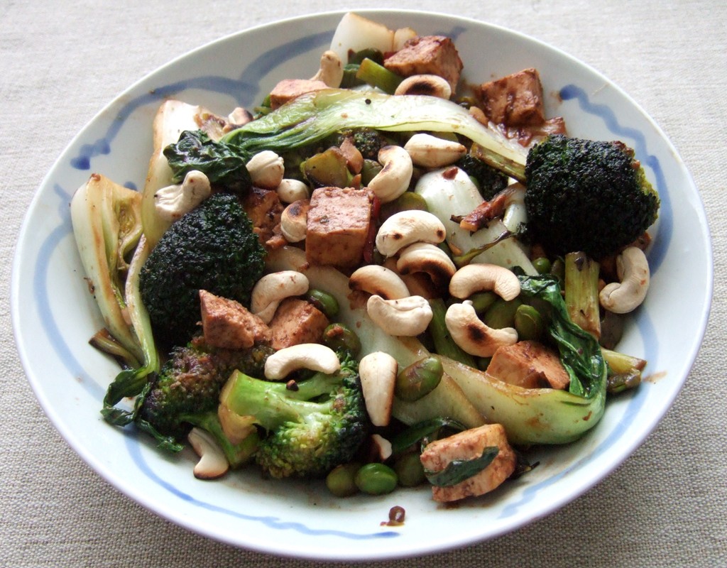 Chinese stir-fried vegetables with tofu