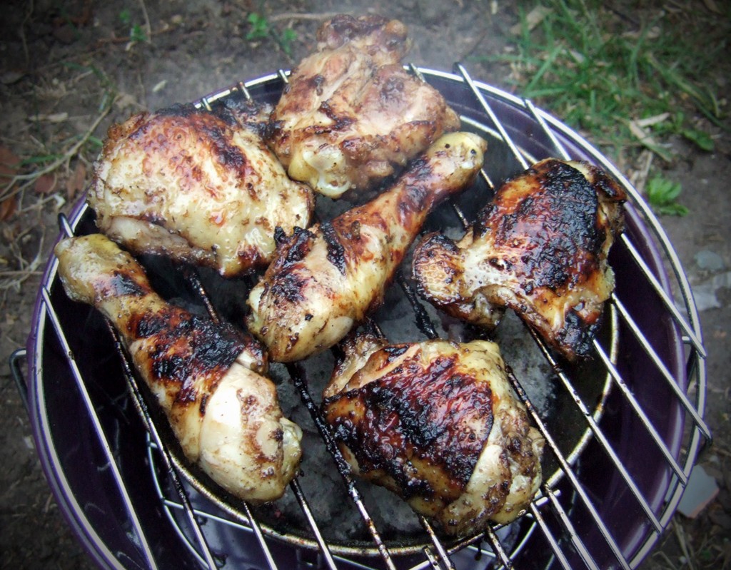 Chinese-style barbecued chicken legs