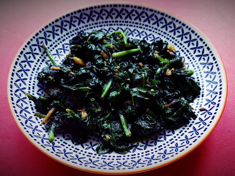 Ginger Spinach Stir Fry