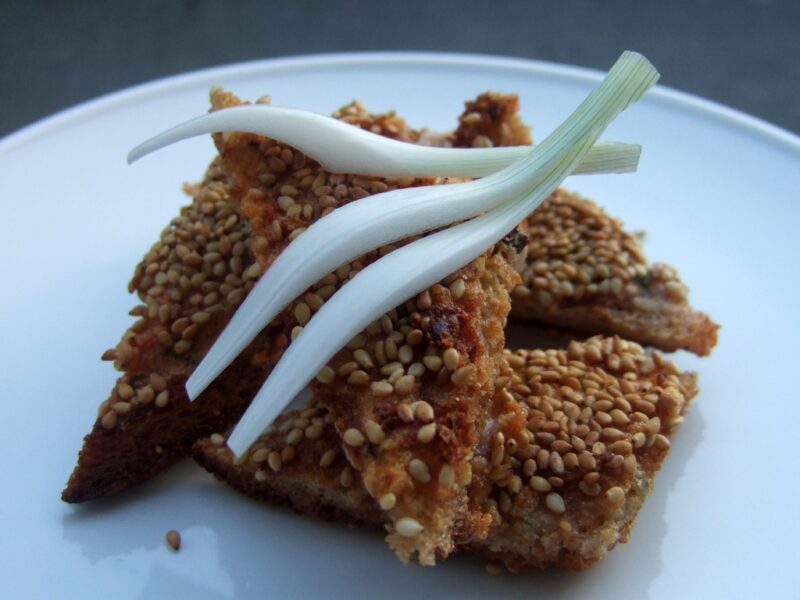 Sesame prawn toast