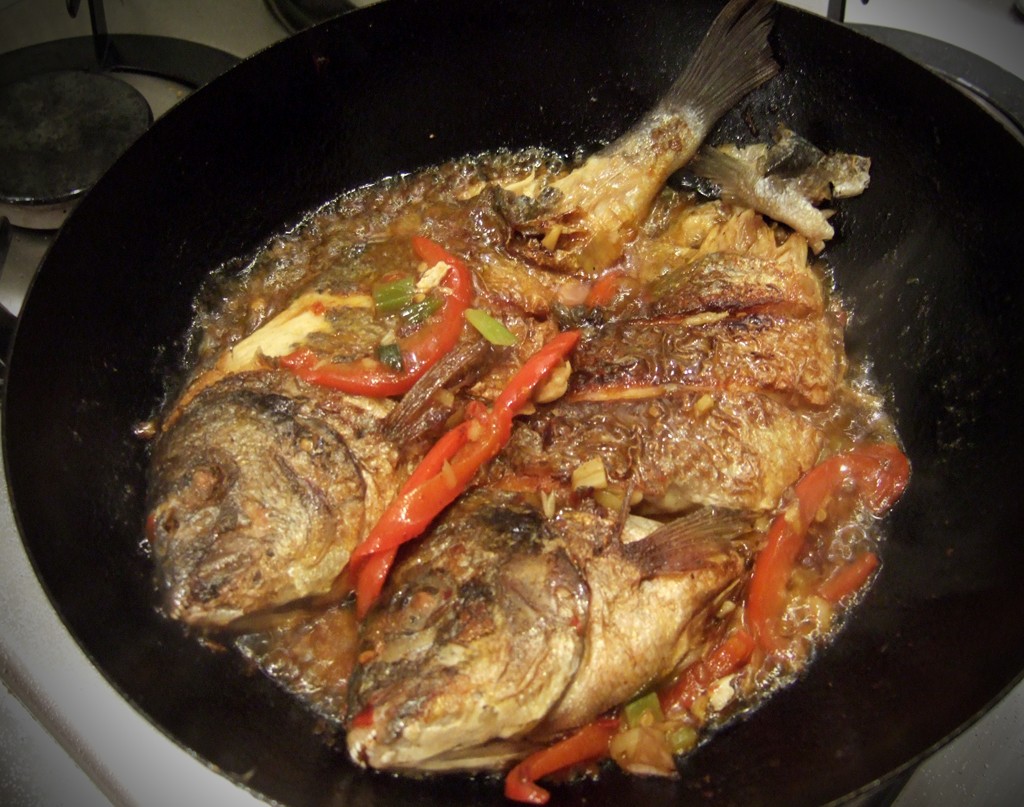 Sichuan-style sea bream