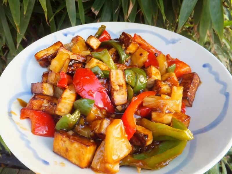 Sweet and sour tofu