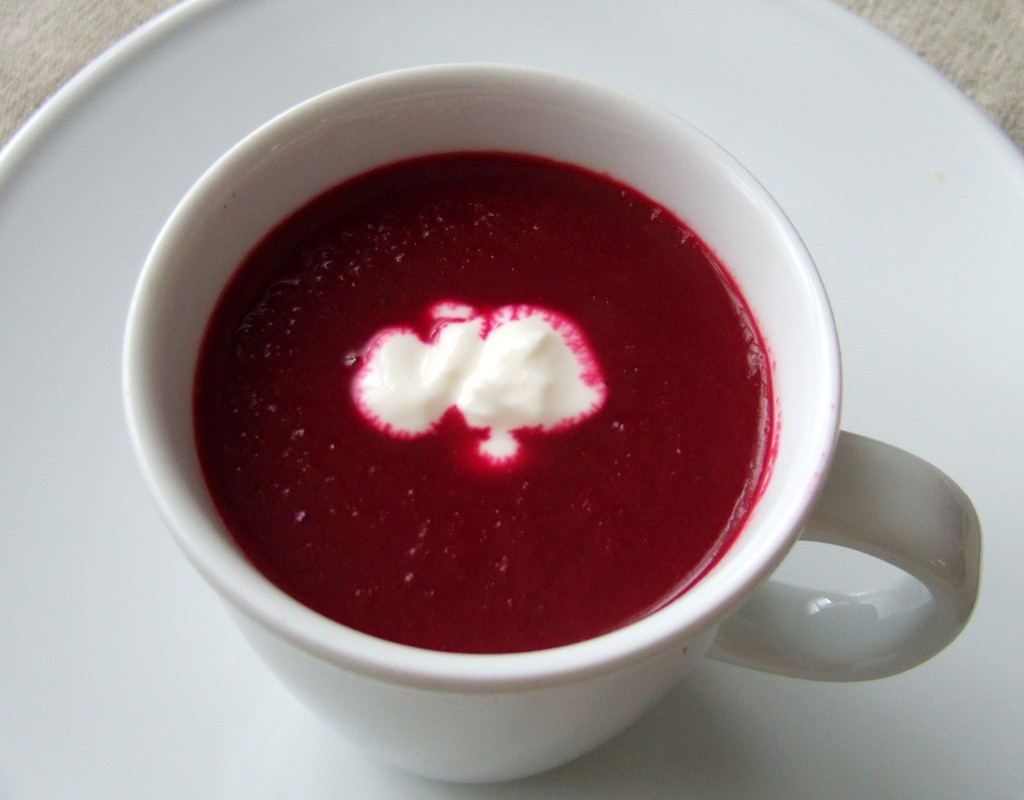 Beetroot and apple soup