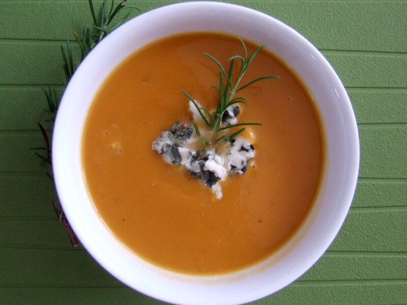 Herby sweet potato soup