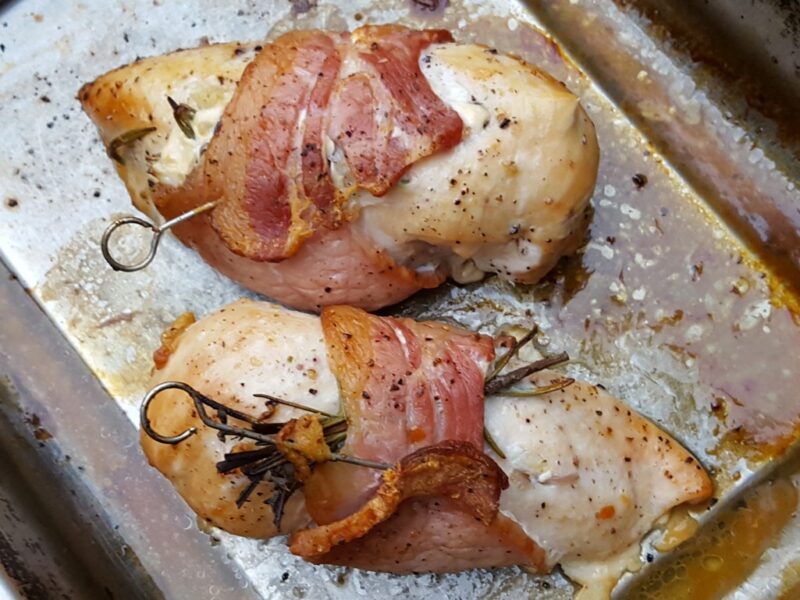 Bacon wrapped chicken breast