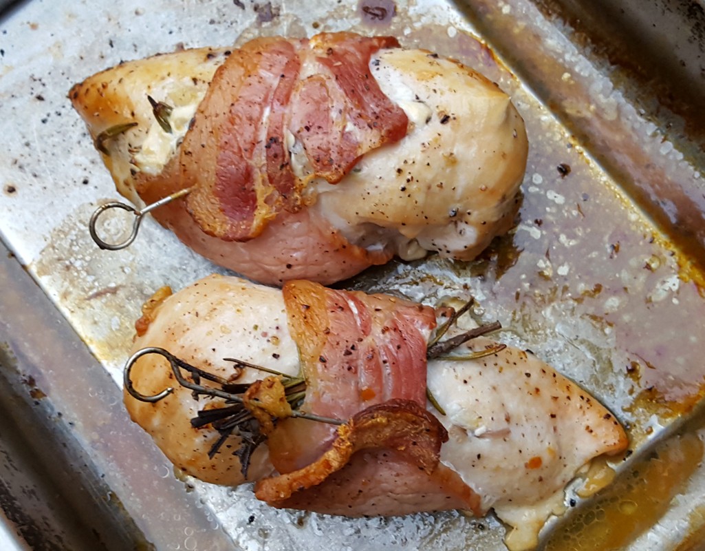 Bacon wrapped chicken breast