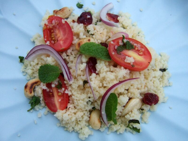 Couscous and cherry tomato salad