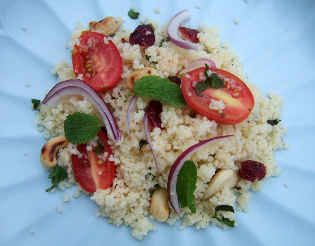 Couscous and cherry tomato salad