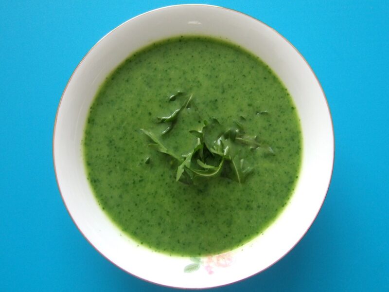 Wild rocket and potato soup