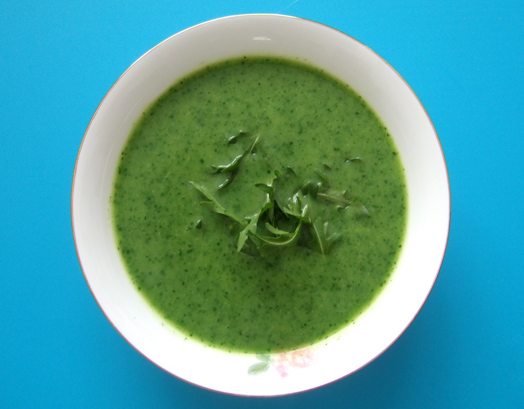 Wild rocket and potato soup