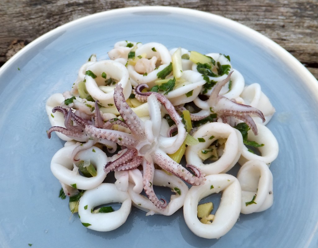 Chilli, garlic & lime squid