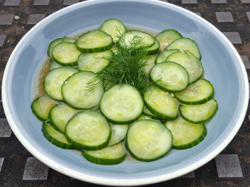 Hungarian cucumber salad