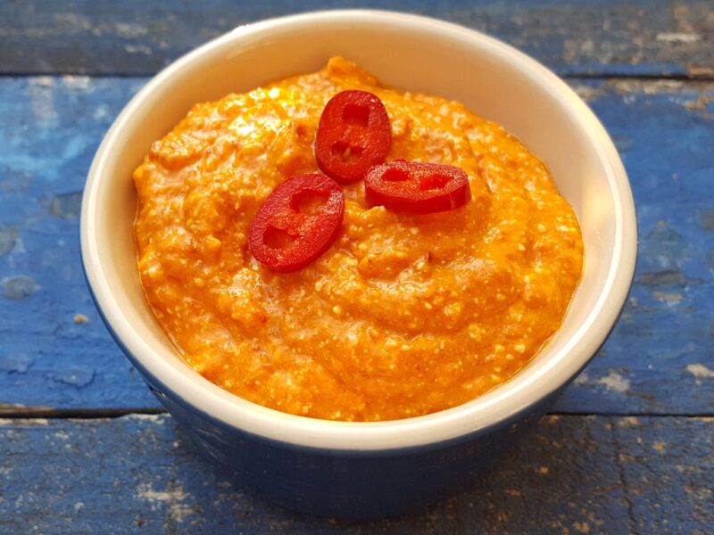 Red pepper and feta dip