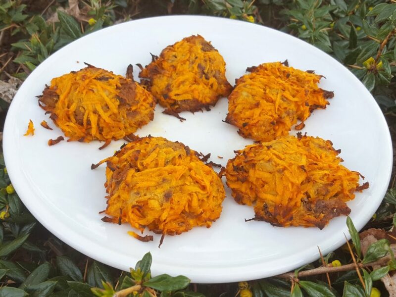 Sweet potato & smoked mackerel cakes