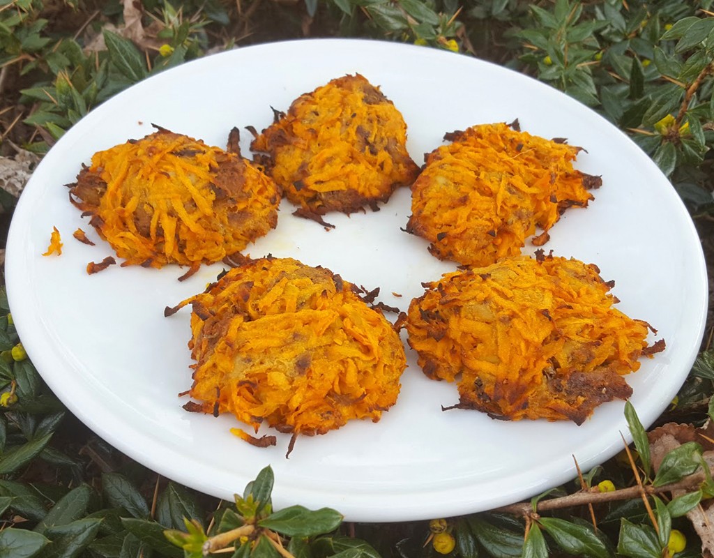 Sweet potato & smoked mackerel cakes