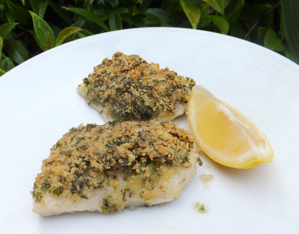 Baked fish with herbs & lemon crust