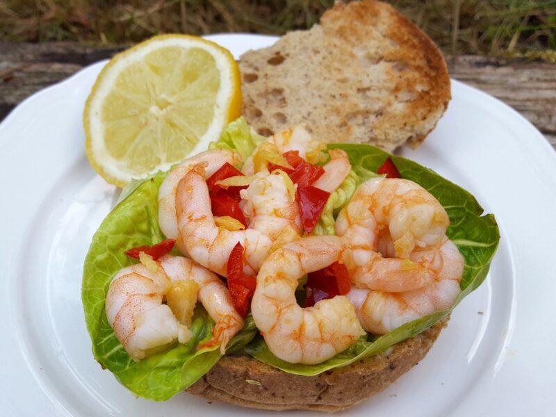 Garlic and chilli prawns