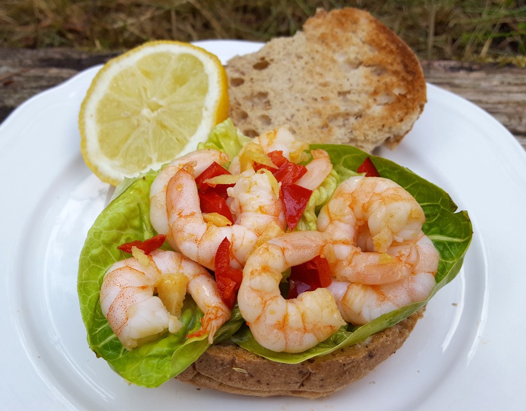 Garlic and chilli prawns