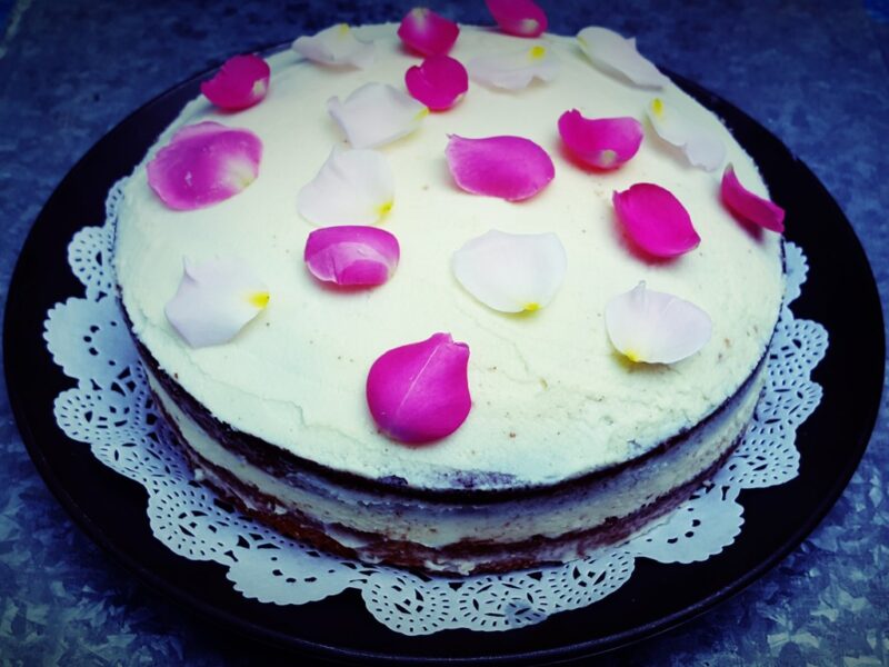 Lemon and elderflower cake