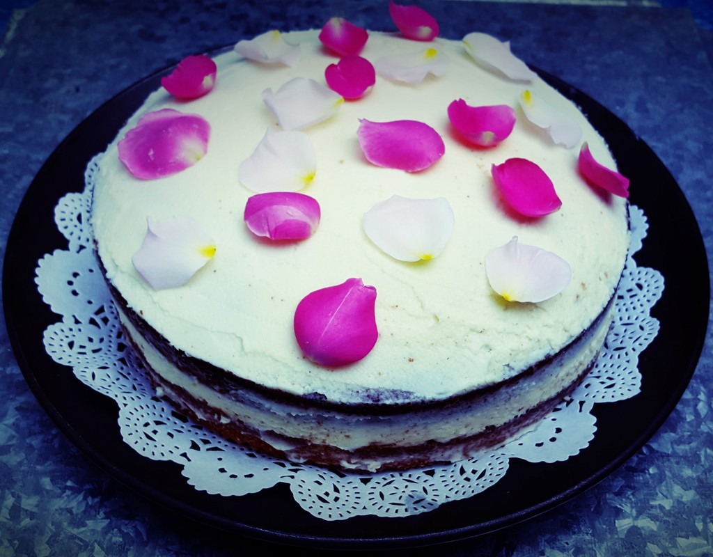 Lemon and elderflower cake