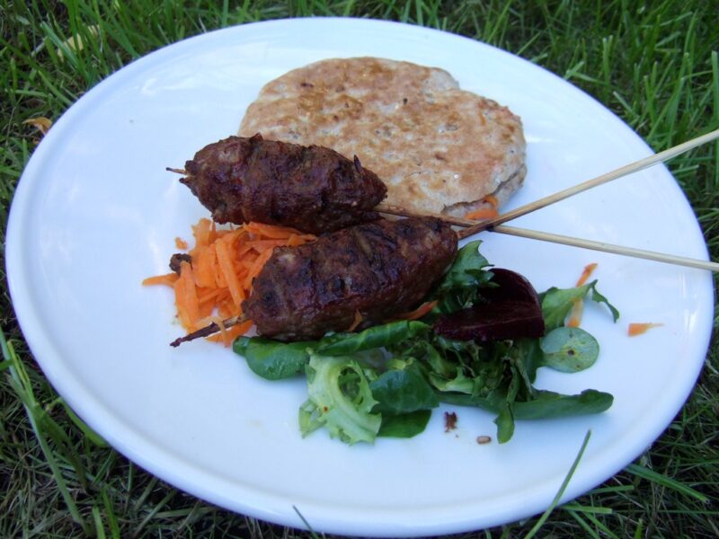 Spiced lamb kebabs