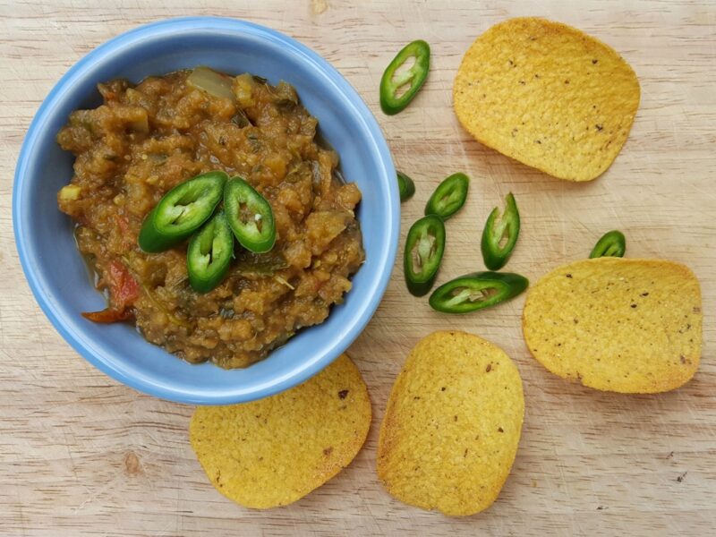 Spicy aubergine dip