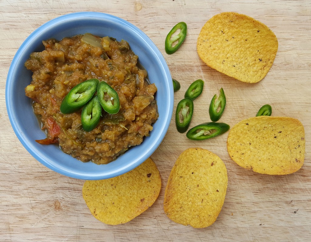 Spicy aubergine dip